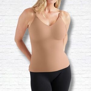 Knix LuxeLift V-Neck Peachy Pink Tank Size XL+